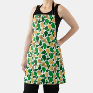 Green und Gold Glitzer Festive Pattern Fusion Schürze