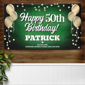 Green und Gold Happy Birthday Banner