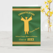 Green und Gold High School Abschluss Cards Karte (Gelbe Blume)