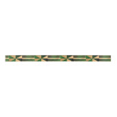 Green und Gold Kente Print Satinband (Vorderseite)