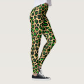 Green und Gold Leopard Leggings (Rechts)