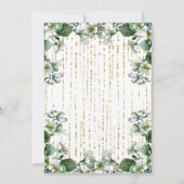 Green und Gold Luxus Einladung (Rückseite)