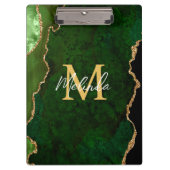 Green und Gold-Marmor Agate Klemmbrett (Vorderseite)