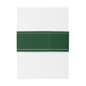 Green und Gold Monogram Einladungsbanderole (Rückseitenbeispiel)