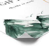 Green und Gold Mountain Cards und Gifts-Zeichen Poster (Ecke)