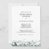 Green und Gold Mountain Probe Dinner Einladung (Vorderseite)