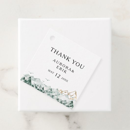 Green und Gold Mountain Vielen Dank für Ihre Unter Geschenkanhänger (Beispiel)