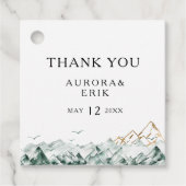 Green und Gold Mountain Vielen Dank für Ihre Unter Geschenkanhänger (Vorderseite)