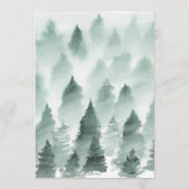 Green und Gold Mountain Wedding Advice Card Hinweiskarte (Rückseite)