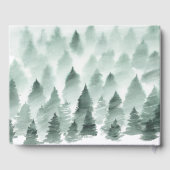 Green und Gold Mountain Wedding Gästebuch (Rückseite)