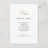 Green und Gold Mountain Wedding Wunschwell Card Begleitkarte (Vorderseite)