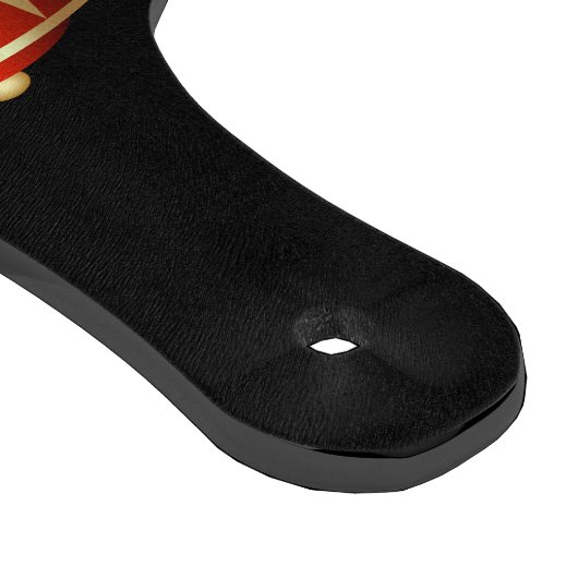 Green und Gold Nutcracker auf der Black Cutting Bo Schneidebrett (Ecke)