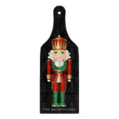 Green und Gold Nutcracker auf der Black Cutting Bo Schneidebrett (Vorderseite)