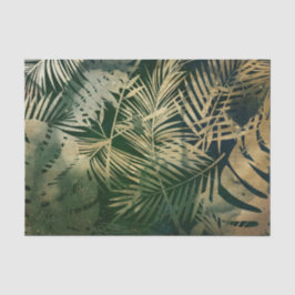 Green und Gold Palm Blätter Seidenpapier