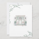 Green und Gold Pariser Café Einladung zum Geburtst (Rückseite)