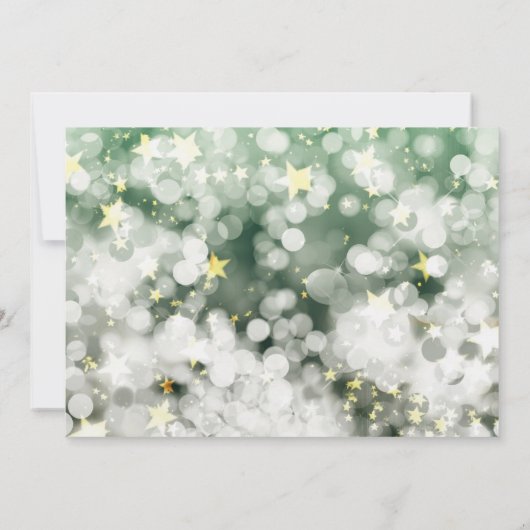 Green und Gold Party Einladung für Ferien (Rückseite)