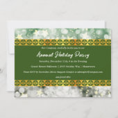 Green und Gold Party Einladung für Ferien (Vorderseite)