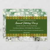 Green und Gold Party Einladung für Ferien (Vorne/Hinten)