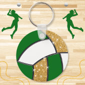 Green und Gold personalisieren Volleyball-Gastgesc Schlüsselanhänger