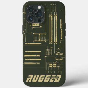 Green und gold RUGGED GEEK Hauptplatine Tech Case-Mate iPhone Hülle