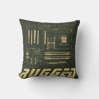 Green und gold RUGGED GEEK Hauptplatine Tech Kissen
