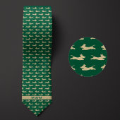 Green und Gold Running Dackel Krawatte