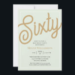 Green und Gold Script 60. Geburtstag Einladung<br><div class="desc">Chic Elegant Green und Gold Script 60. Geburtstag Einladung Ihre Gäste werden wissen,  dass dies ein besonderes Party,  indem Sie nur auf diese Einladung!</div>