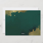 Green und Gold Script Frohe Weihnachten 2 Foto (Rückseite)