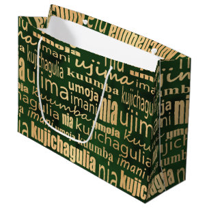 Green und Gold-Sieben-Grundsätze Große Geschenktüte