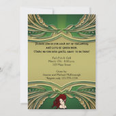 Green und Gold St. Patrick Party Einladung (Rückseite)