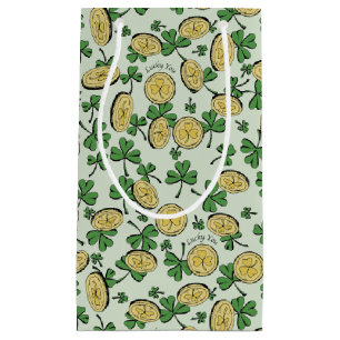 Green und Gold St Patrick's Lucky You Kleeblatt Kleine Geschenktüte