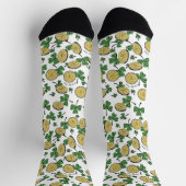 Green und Gold St Patrick's Lucky You Kleeblatt Socken (Oben)