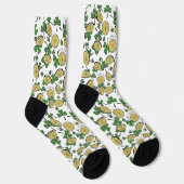 Green und Gold St Patrick's Lucky You Kleeblatt Socken (Rechts)