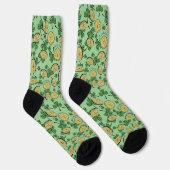Green und Gold St Patrick's Lucky You Kleeblatt Socken (Rechts)