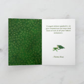 Green und Gold Stars Abschluss Card Karte (Innenseite)