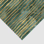 Green und Gold Streifen Muster Seidenpapier (Ausschnitt)