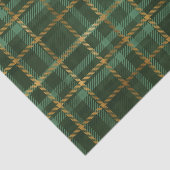 Green und Gold Tartan Kariert Seidenpapier (Ausschnitt)