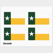 Green und Gold Texas Flag Rechteckiger Aufkleber (Blatt)