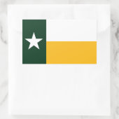 Green und Gold Texas Flag Rechteckiger Aufkleber (Tasche)