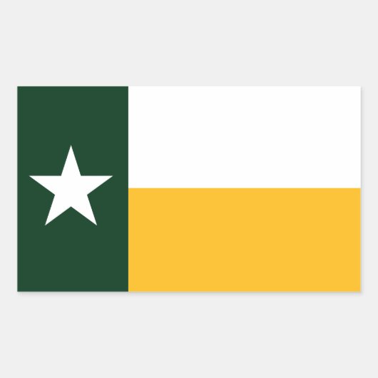 Green und Gold Texas Flag Rechteckiger Aufkleber (Vorderseite)