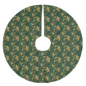 Green und Gold Tree Skirt Polyester Weihnachtsbaumdecke (Vorderseite)