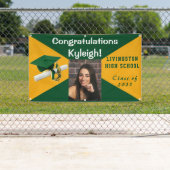 Green und Gold Vinyl Abschluss Foto Banner (Insitu)