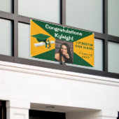 Green und Gold Vinyl Abschluss Foto Banner (Äußeres Gebäude)