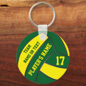 Green- und Gold-Volleyball-Schlüsselanhänger PERSO Schlüsselanhänger (Vorderseite)