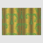 Green und Gold Weihnachtsmagie Seidenpapier (Vorderseite)