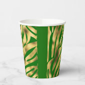 Green und Gold Zebra Festive Pappbecher (Links)