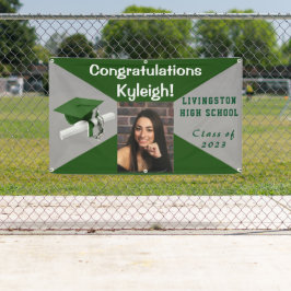 Green und Grau Vinyl Abschluss Foto Banner