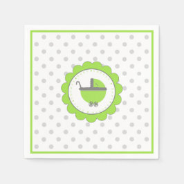 Green und Gray Baby Dusche Serviette