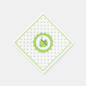 Green und Gray Baby Dusche Serviette (Ecke)