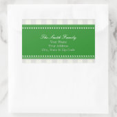 Green und Gray Gingham Address Stickers (Tasche)